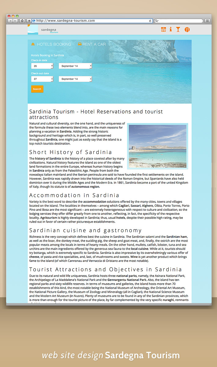 Sardegna Tourism Site web mobile