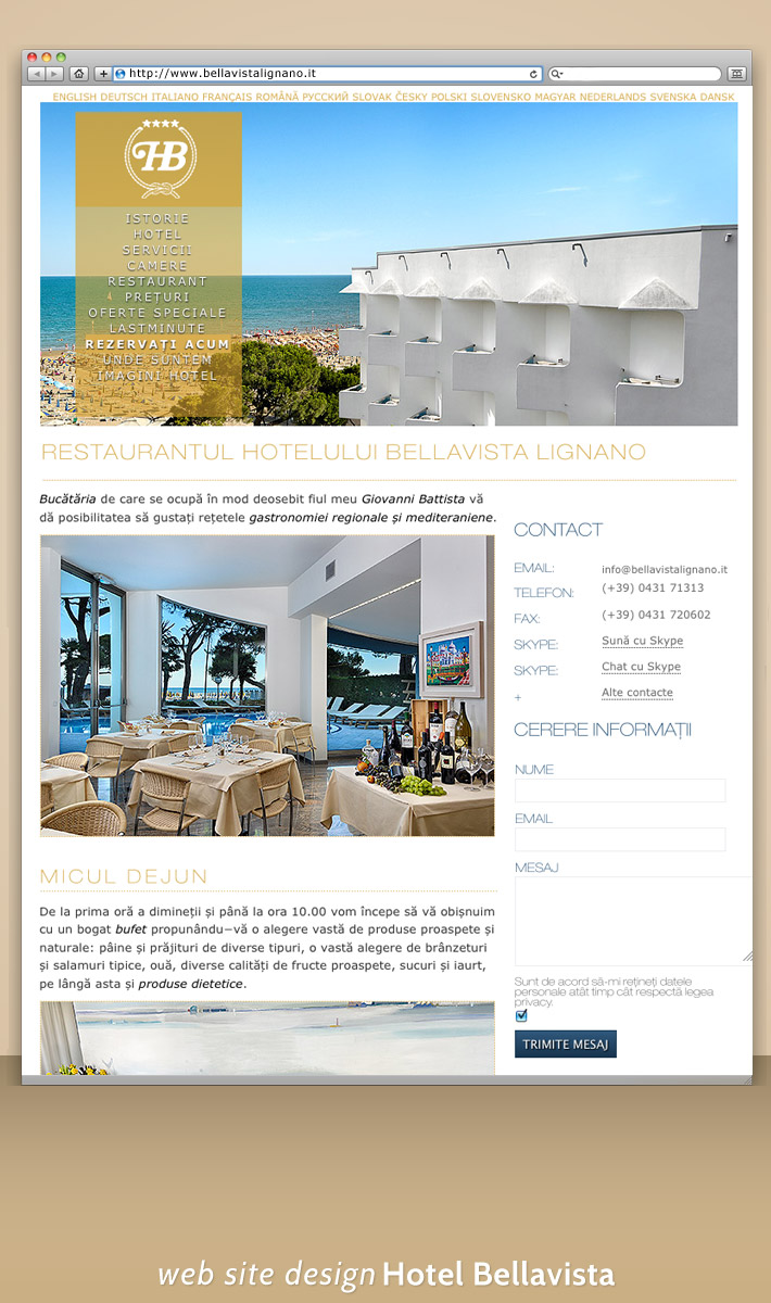Hotel Bellavista web site dinamic