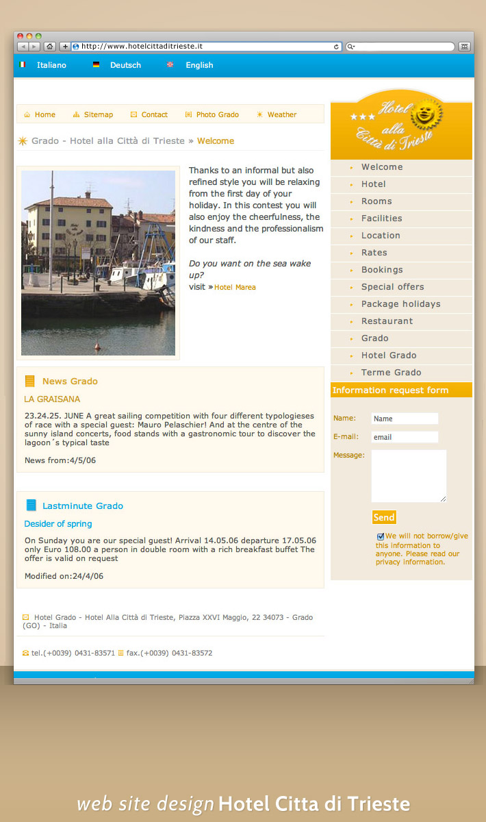 Hotel Citta di Trieste -  Site Web Prezentare