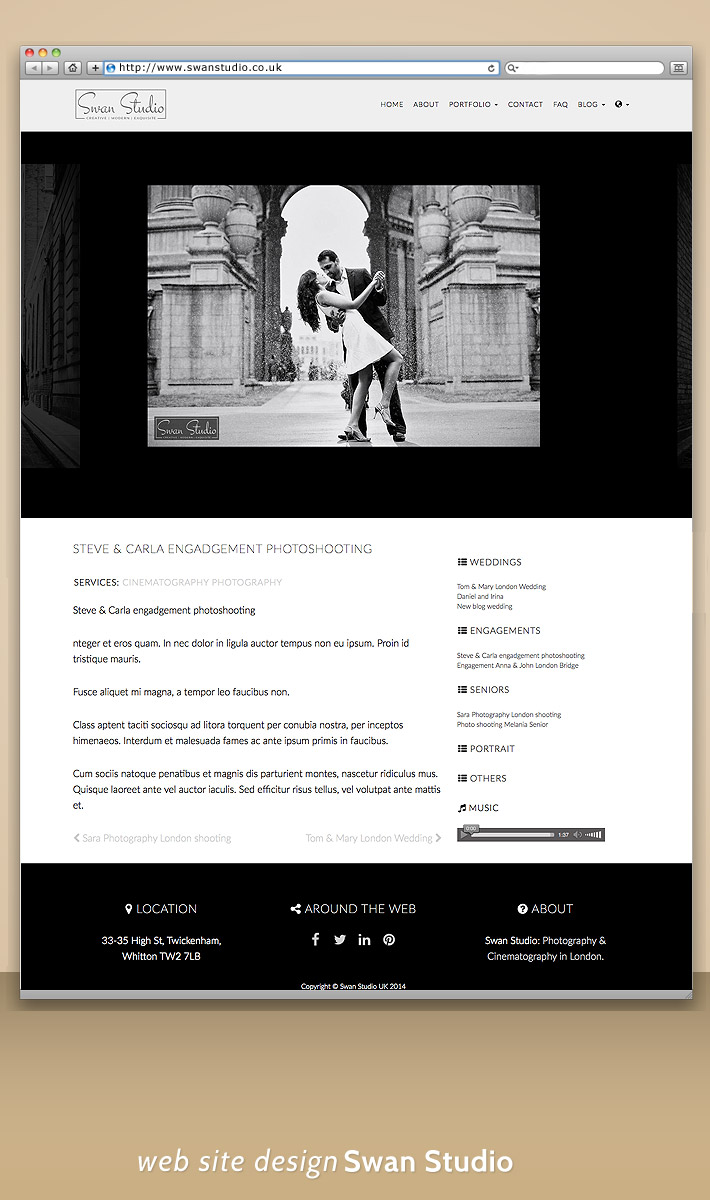 Siteweb mobile London - blog design - responsive Swan Studio
